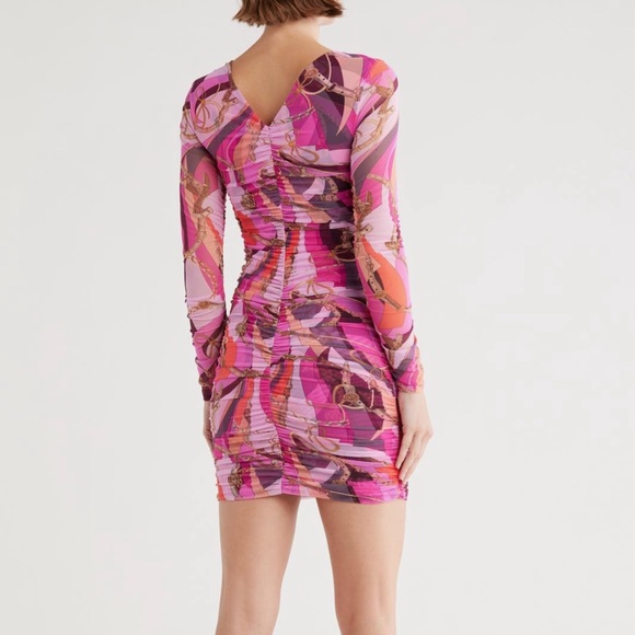 L'AGENCE lolisa runched mesh mini dress - Picture 2 of 10